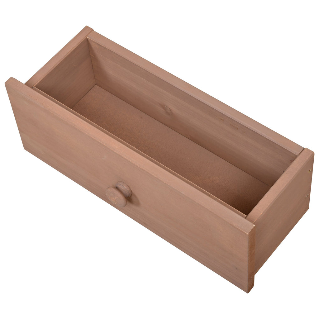 Rustic Fir Wood Potting Bench Table with Hutch – 65.7" Tall, view 14