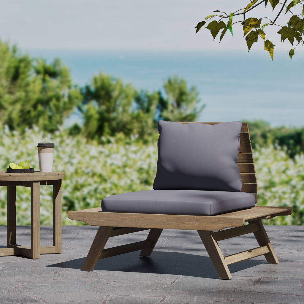 Sedona Outdoor Club Chair With Slatted Design, view 5
