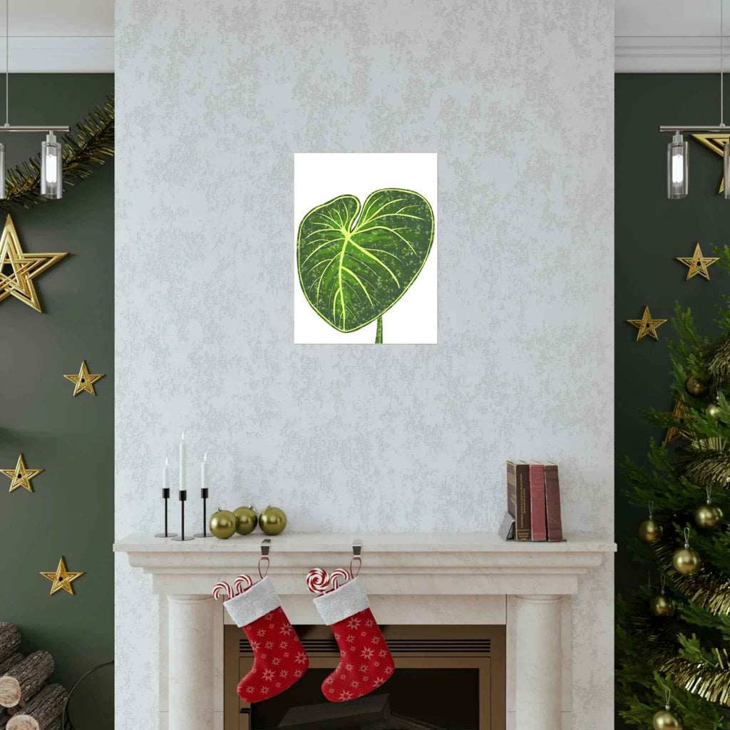 Philodendron Gloriosum Botanical Print – Unframed Wall Art