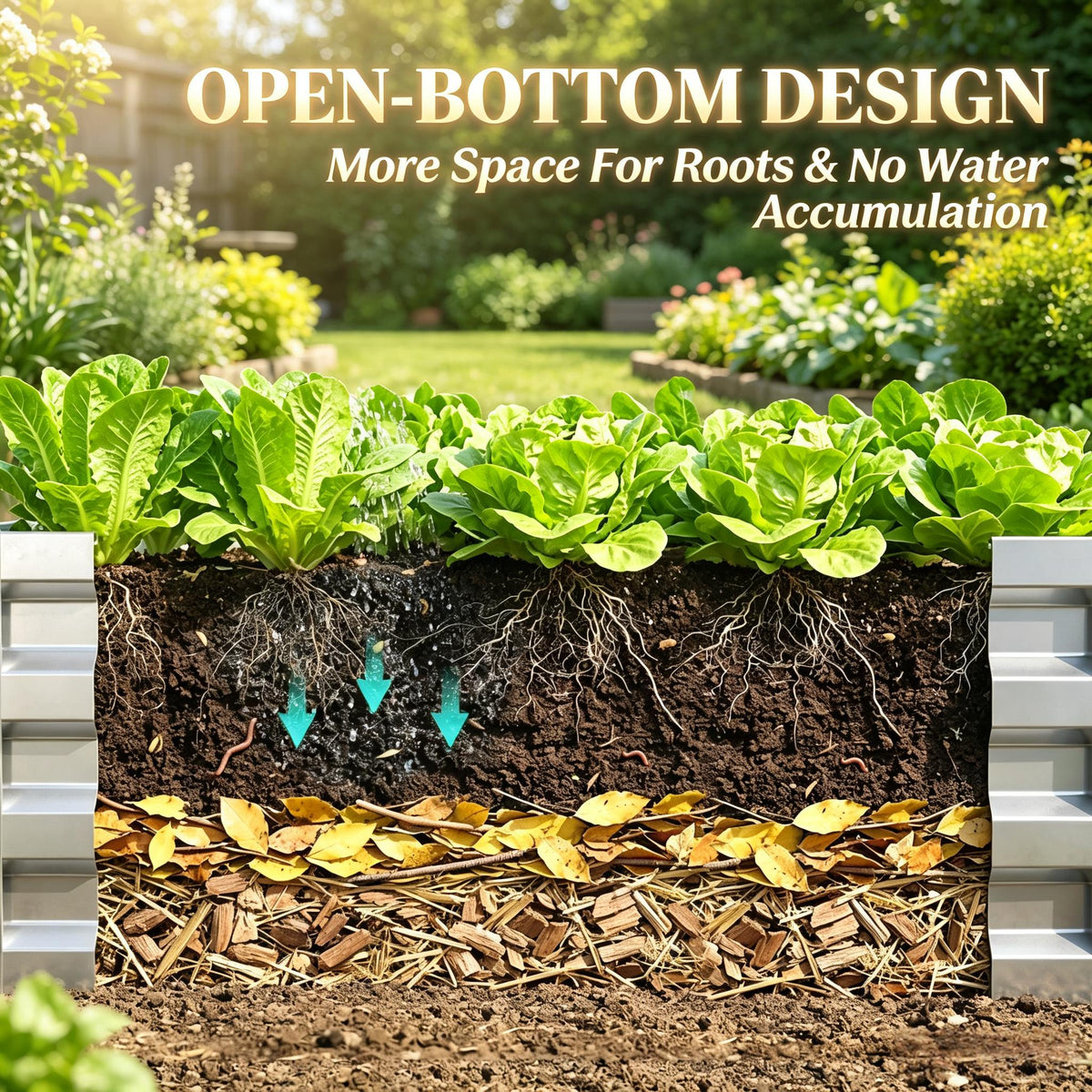 Galvanized Raised Garden Bed, 4' x 2' x 1', view 3
