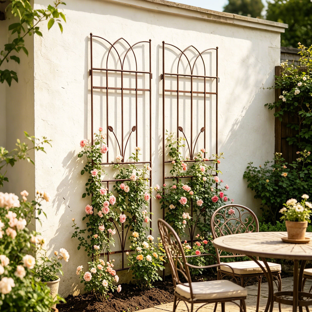 2 Pack Metal Garden Trellis – Brown or Black, view 7