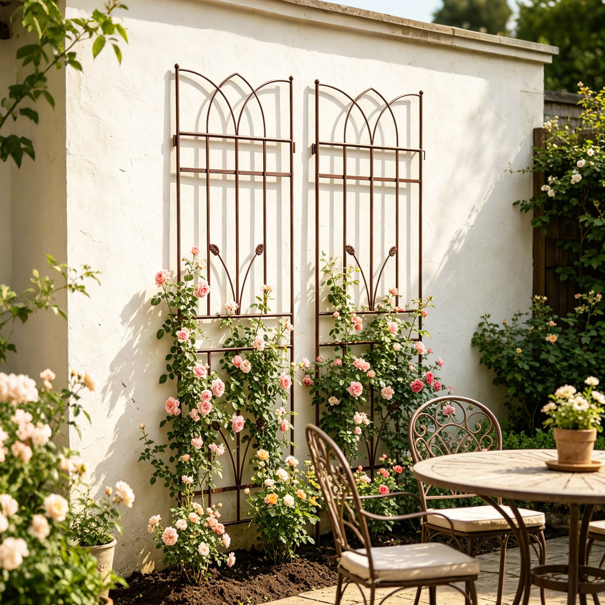 2 Pack Metal Garden Trellis – Brown or Black, view 7