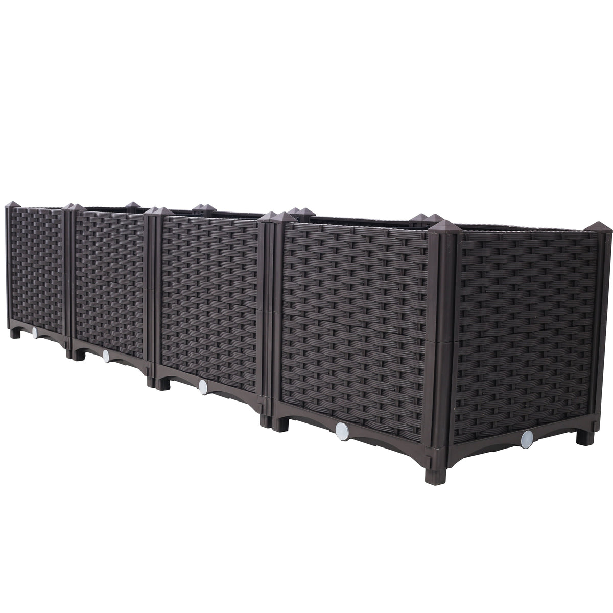 Deep Raised Garden Bed Plastic Planter Box with Self-Watering System - Polypropylene