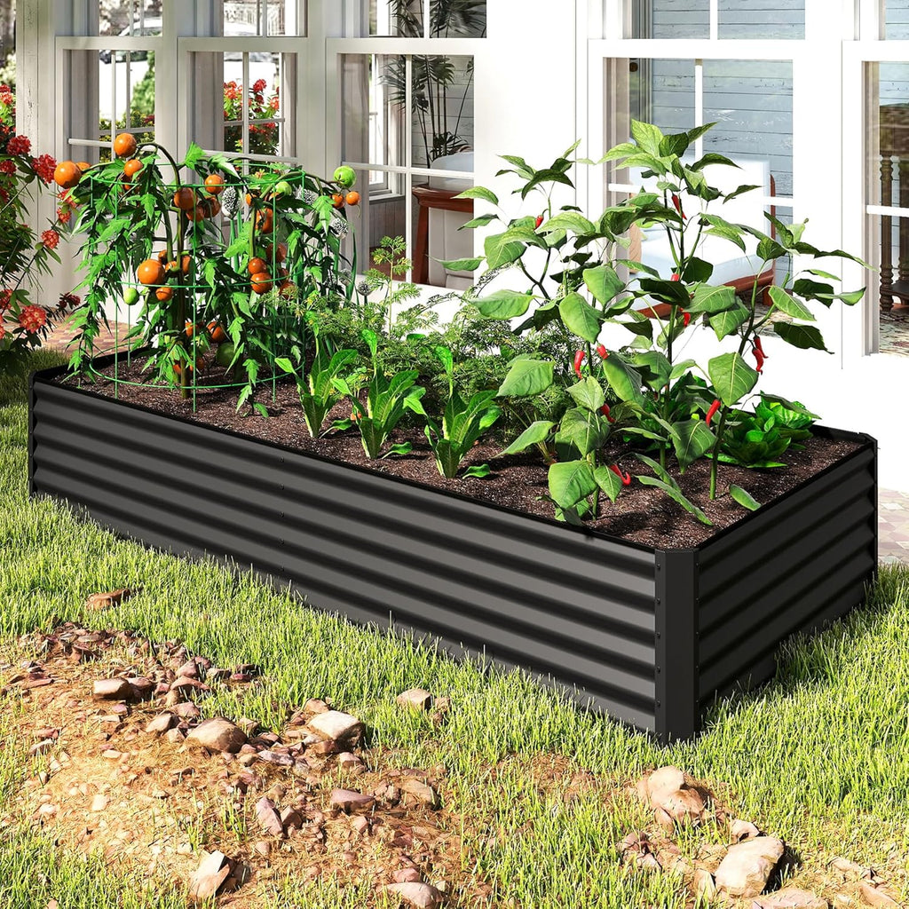 8×4×1.5 ft Galvanized Raised Garden Bed, view 4