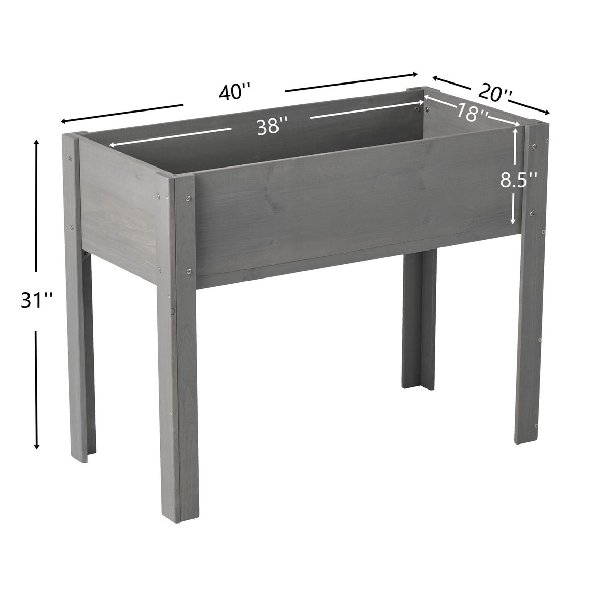 Raised Garden Bed With Legs, Elevated Planter Box For Outdoor Plants, view 12