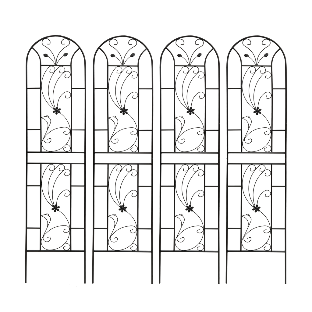 2 Pack Peacock Metal Garden Trellis, view 7