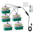 5Packs Seed Starter Tray With Grow Light Humidity Dome Germination Kit with 5-Level Brightness 4 Timers