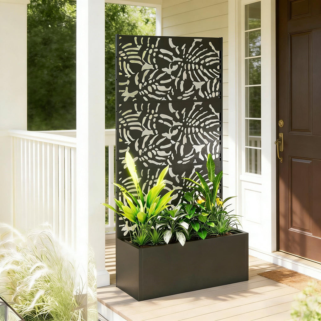 Trellis Planter with Spacious Metal Box and Efficient Drainage, view 4