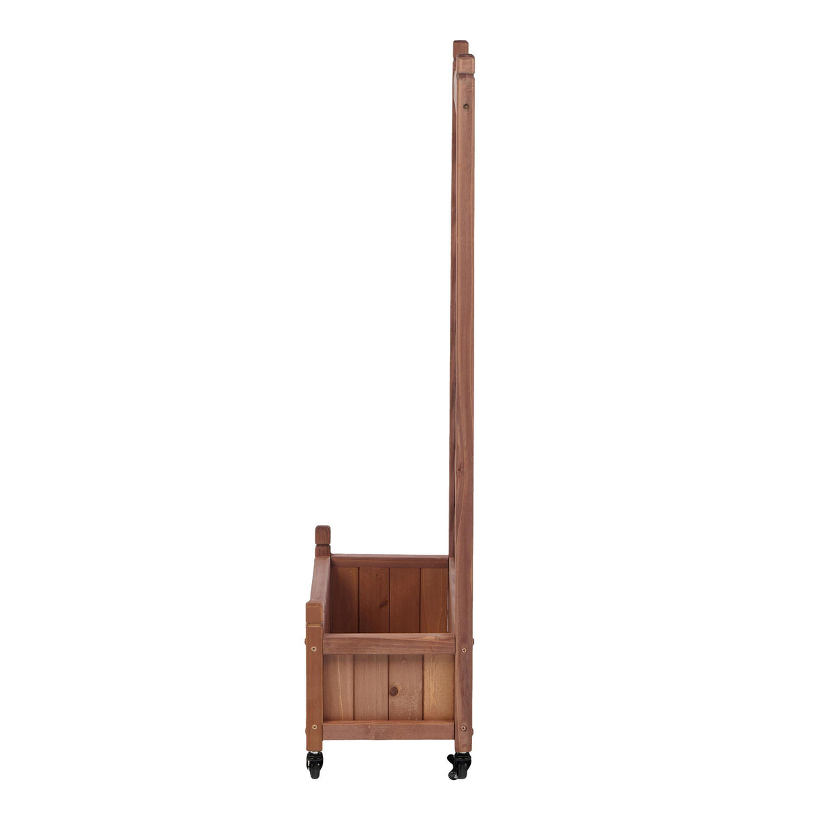 Raised Garden Bed With Trellis 2 Pack, Outdoor Planter Box & Plant Stand With Climbing Racks - Brown, view 4