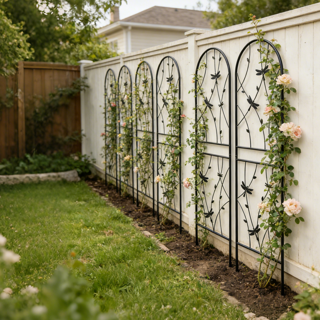 4 Pack Metal Garden Trellis for Climbing Plants, view 6