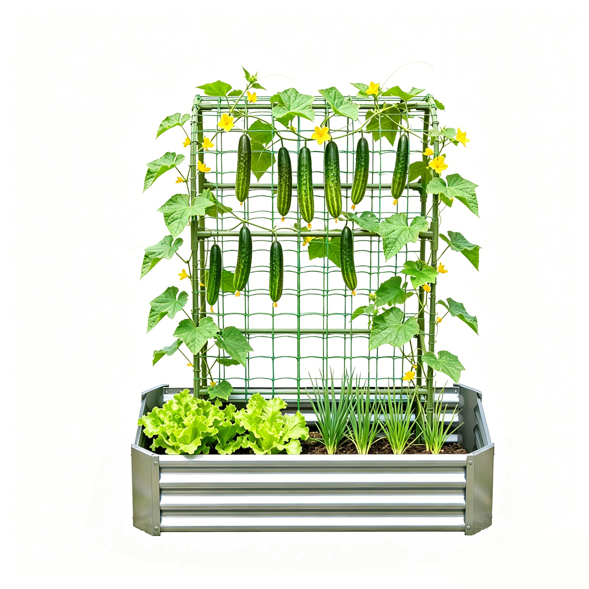 2-in-1 Raised Garden Bed with Trellis, view 10