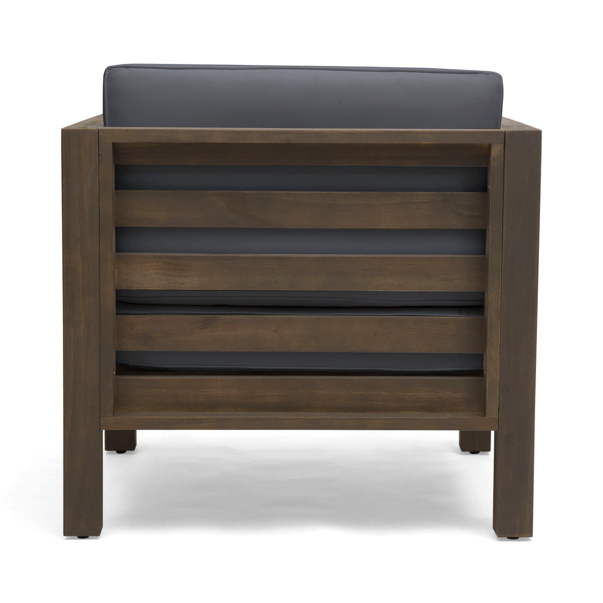 Outdoor Acacia Wood Patio Chair With Fabric Cushion
