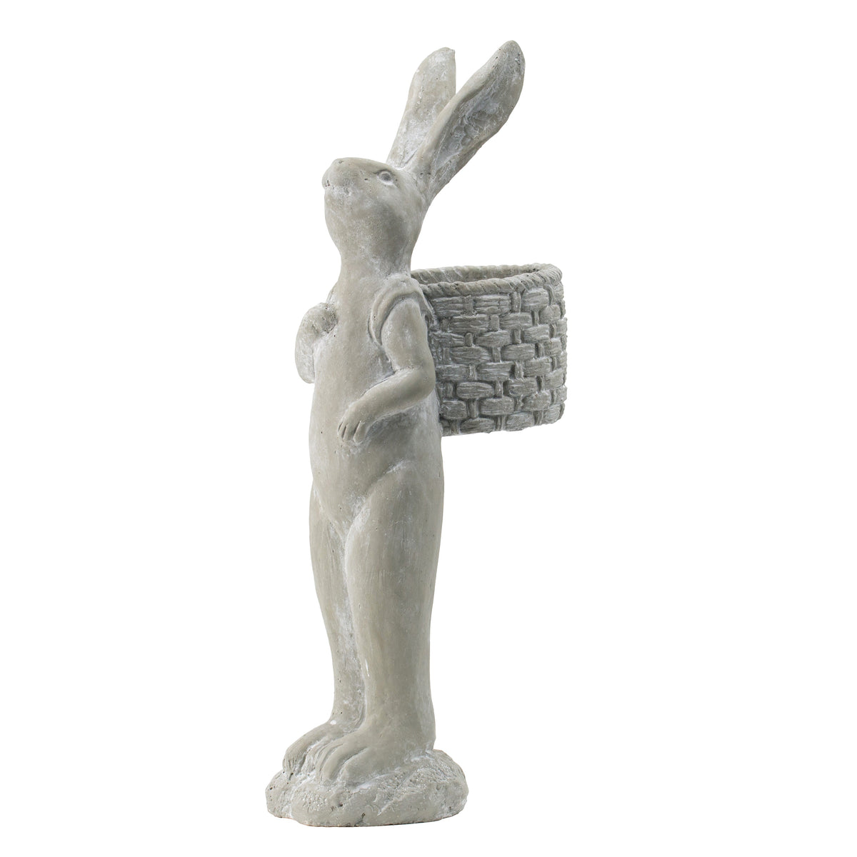 8.5x5.5x19.5" Tall Cement Rabbit Planter, view 8