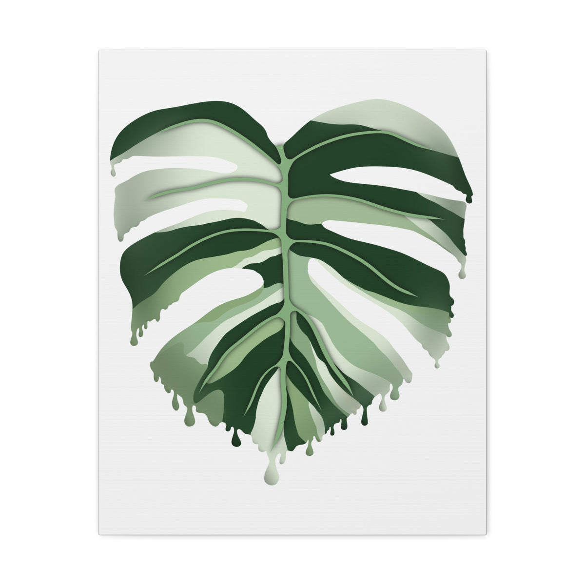 Melting Monstera Albo Canvas Print – Botanical Wall Art, view 12