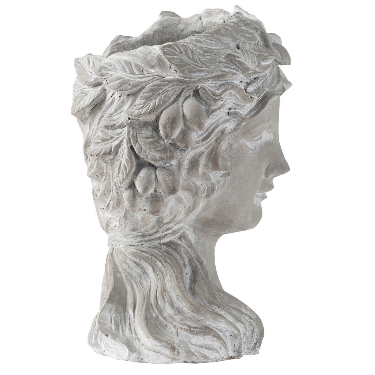 Cement Bust Wall Planter Indoor Outdoor Home Garden Decor, 8 - Gray, view 3