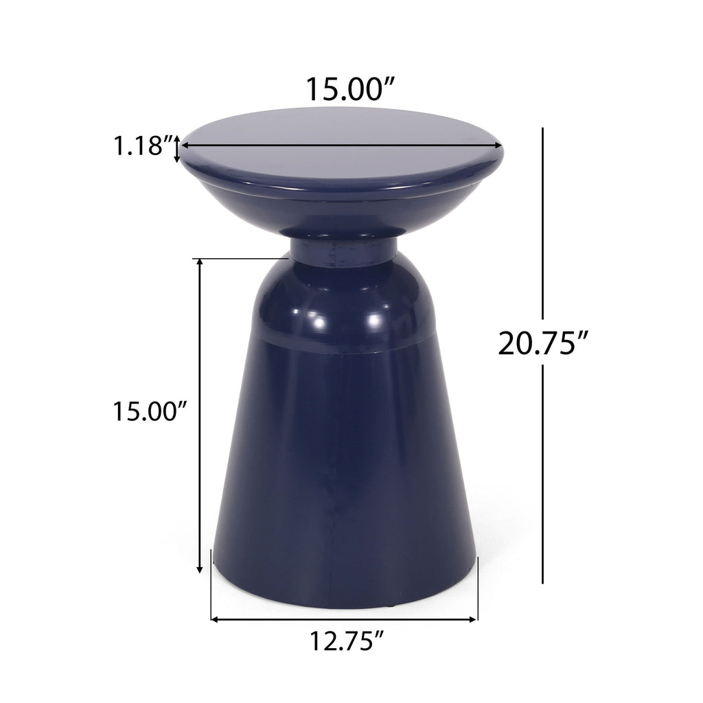 Outdoor Modern Metal End Large Table, view 12