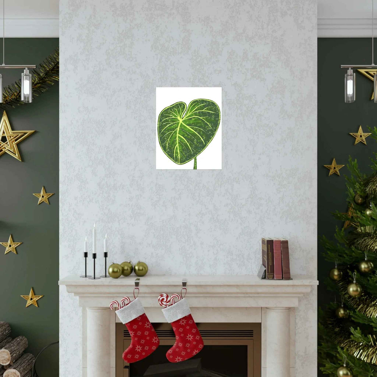 Philodendron Gloriosum Botanical Print – Unframed Wall Art