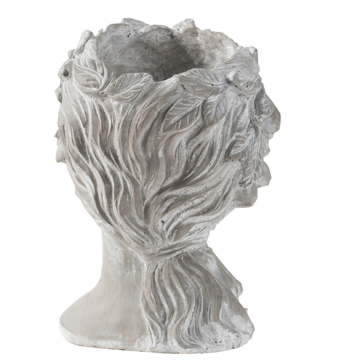 Cement Bust Wall Planter Indoor Outdoor Home Garden Decor, 8 - Gray, view 4