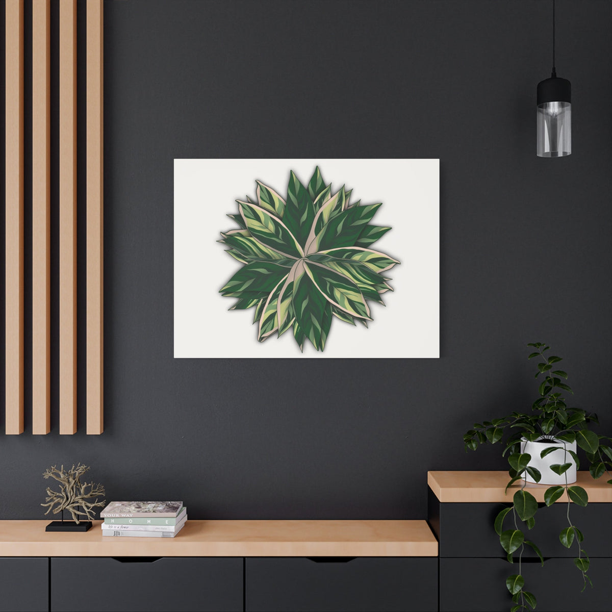 Stromanthe Triostar Canvas Print – Botanical Wall Art