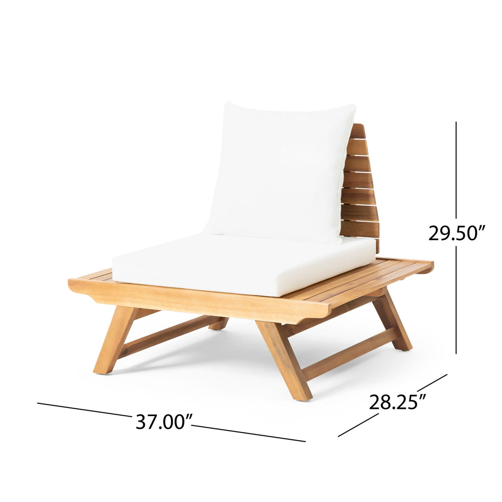 Sedona Outdoor Club Chair With Slatted Design, view 6