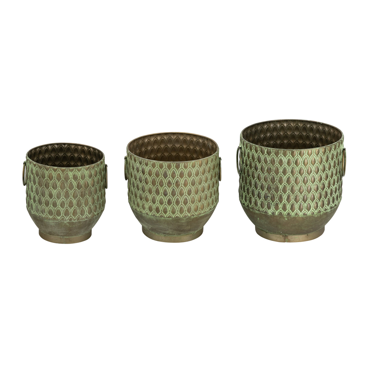 S/3 Textured Planters Set, view 4