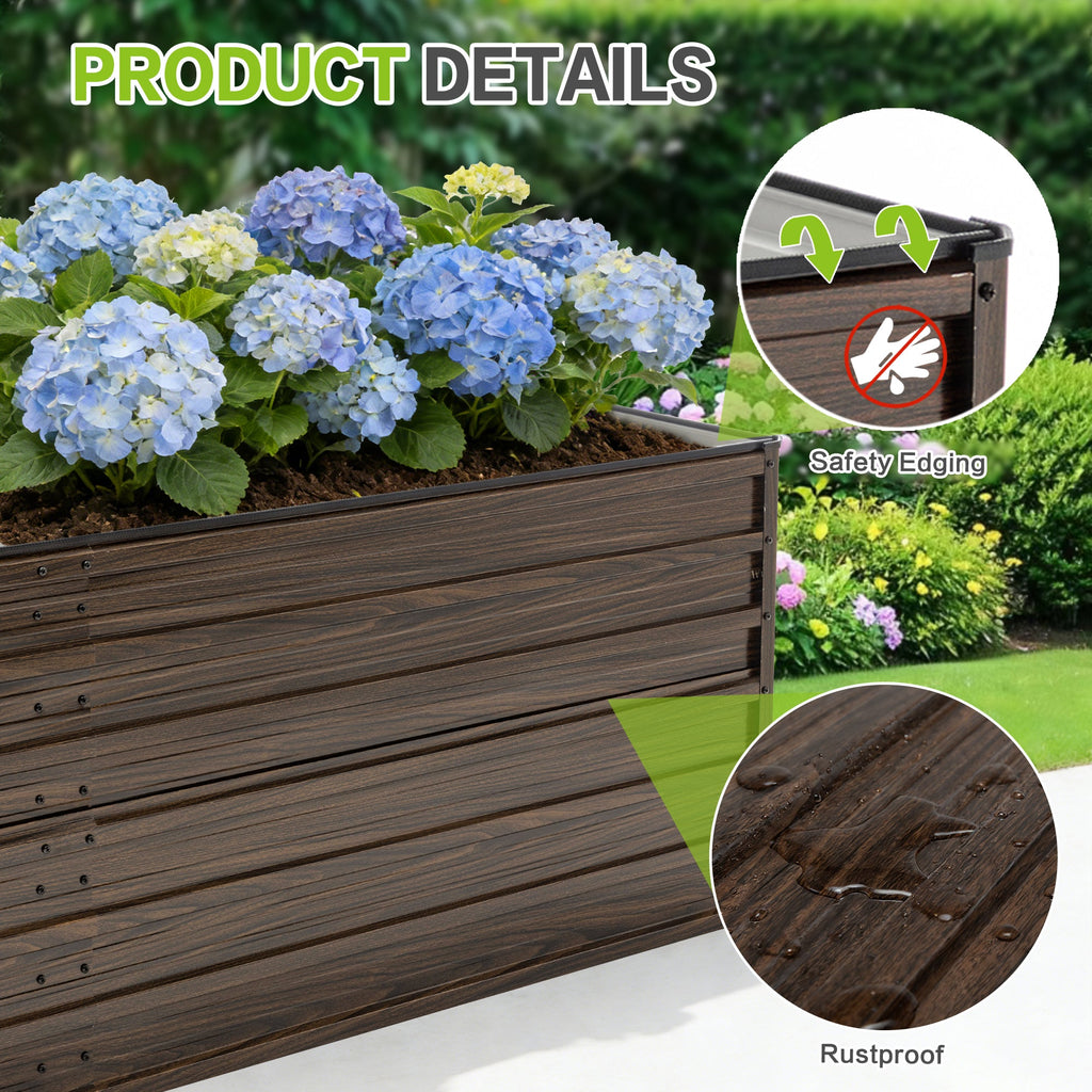 74.6"x35.4"x25" Raised Garden Bed Kit, view 5