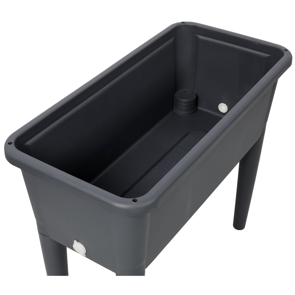 Elevated Resin Garden Bed with Greenhouse Lid & Removable Legs, view 7