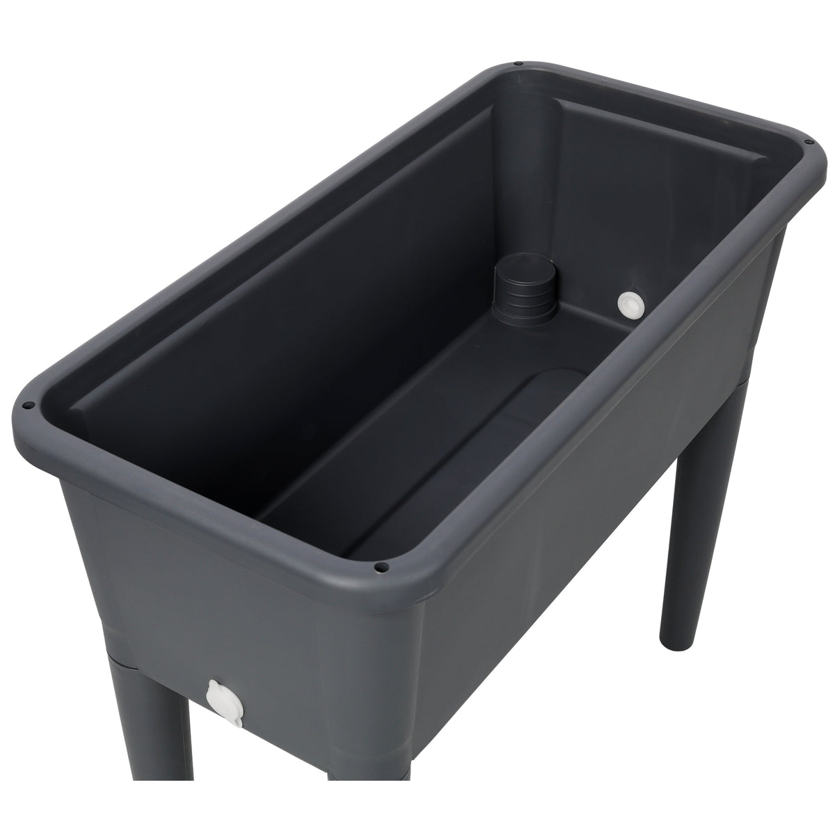 Elevated Resin Garden Bed with Greenhouse Lid & Removable Legs, view 7