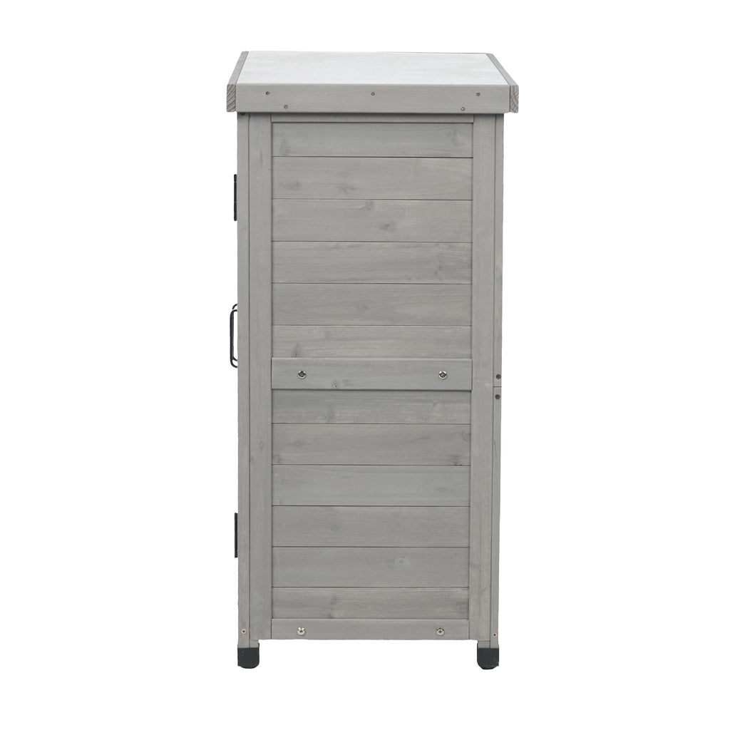 Potting Bench With Storage Cabinet And Metal Table Top For Outdoor, view 15