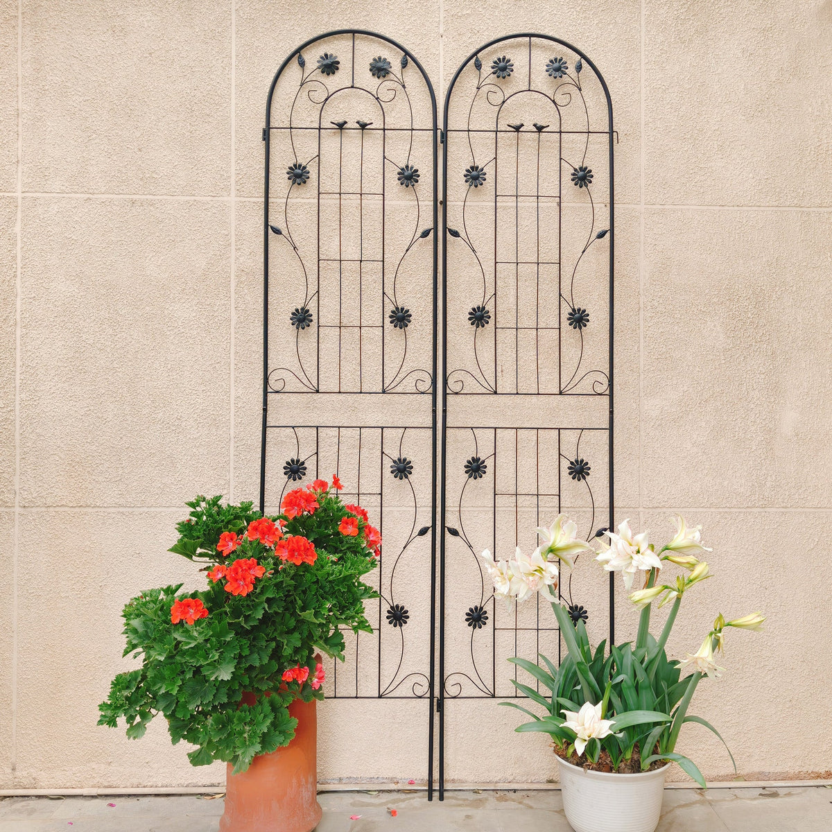 2 Pack Metal Garden Trellis 86.7" x 19.7" Rustproof Trellis for Climbing Plants, view 8
