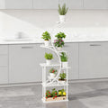 White S-shaped 8-tier plant stand