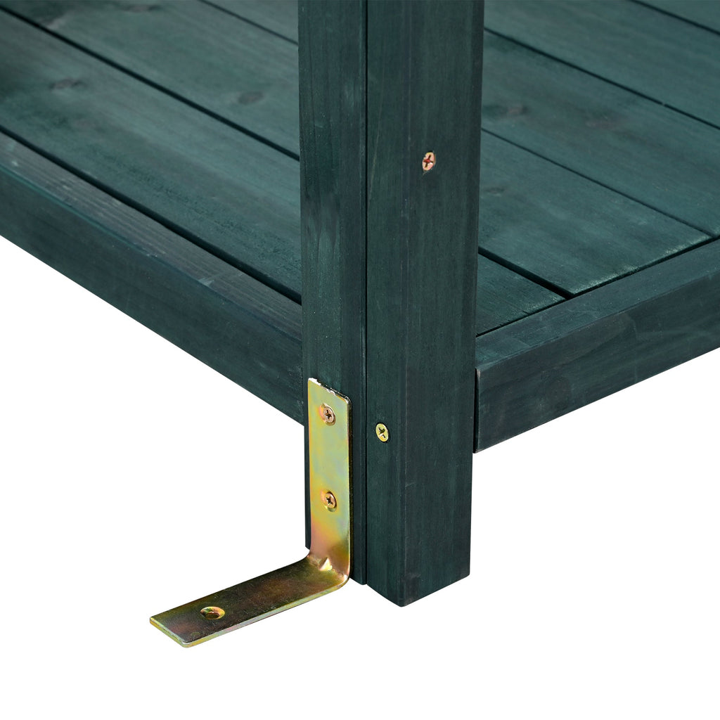 TOPMAX 65" Large Wooden Farmhouse Rustic Outdoor Potting Bench Table, view 14
