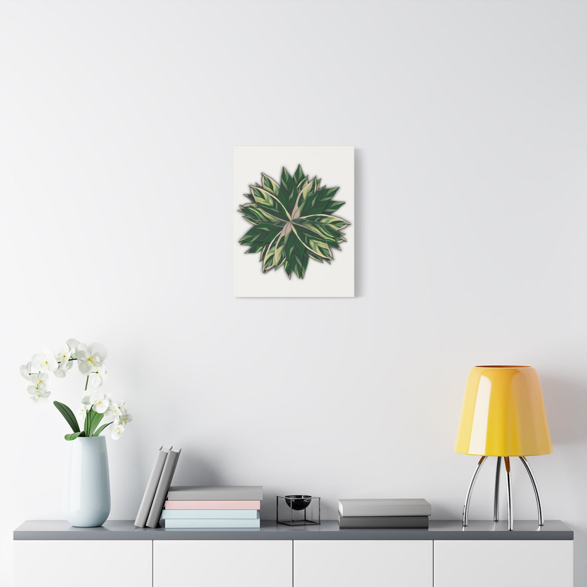 Stromanthe Triostar Canvas Print – Botanical Wall Art