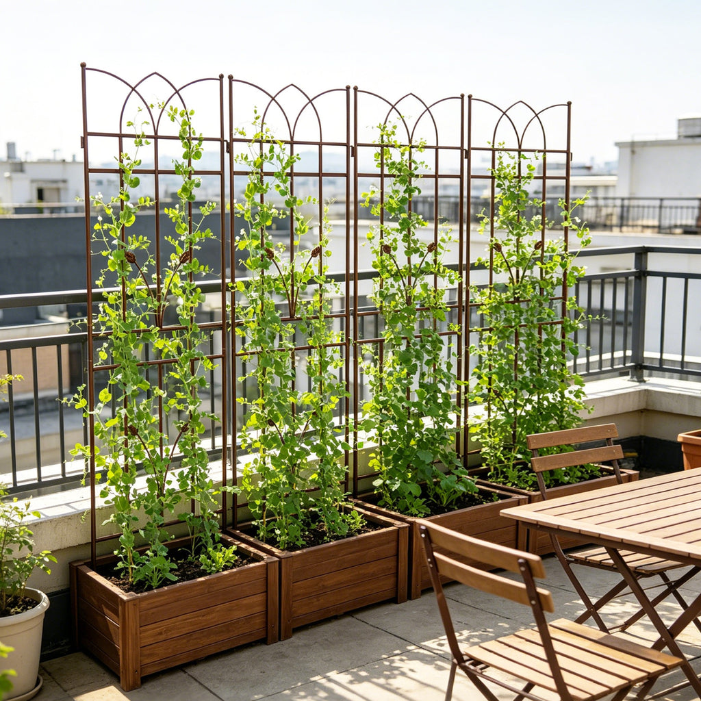 4 Pack Metal Garden Trellis – Brown or Black, view 3