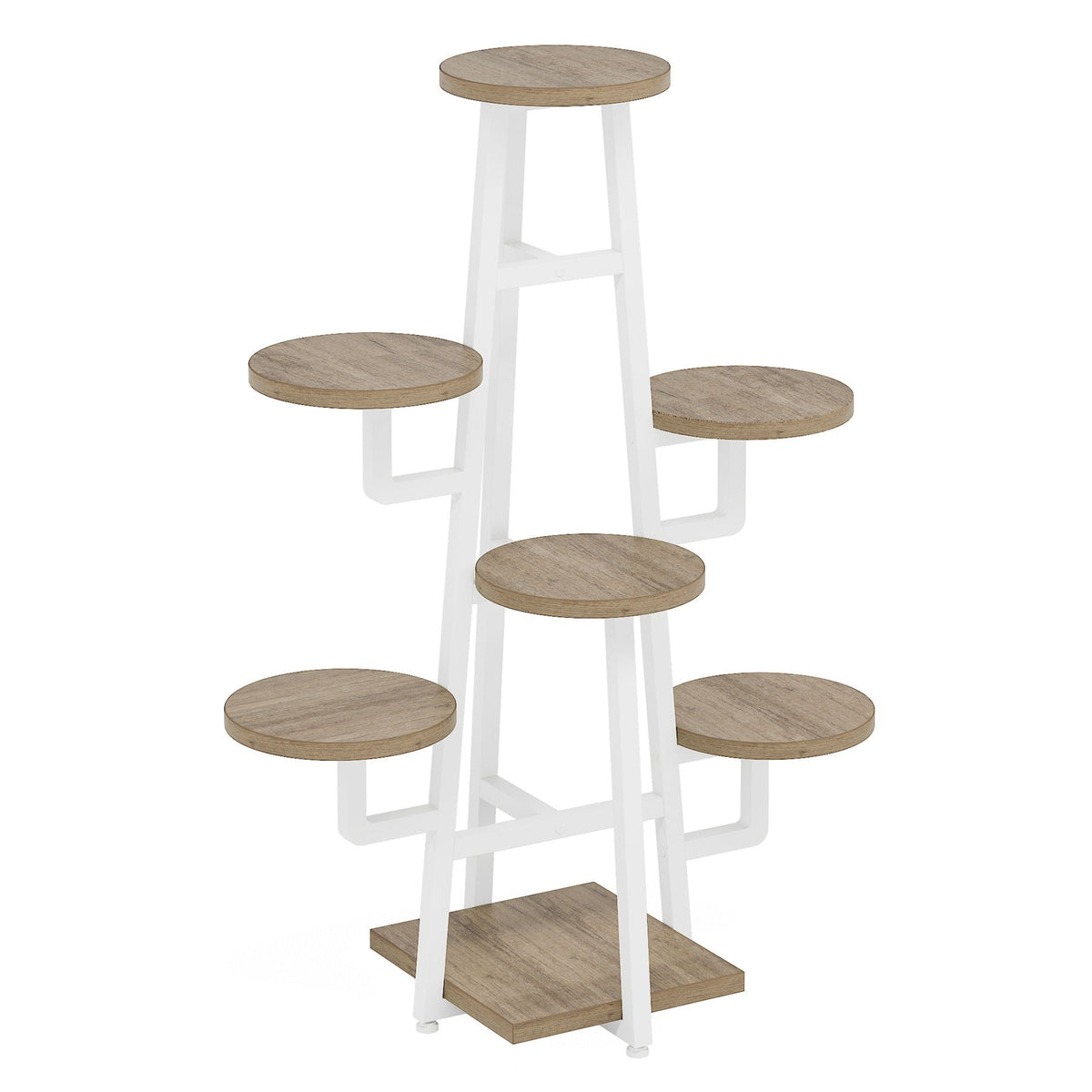 7-tier high-low corner plant shelf