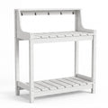 Potting Benches for Outside, HDPE Garden Potting Table with Storage
