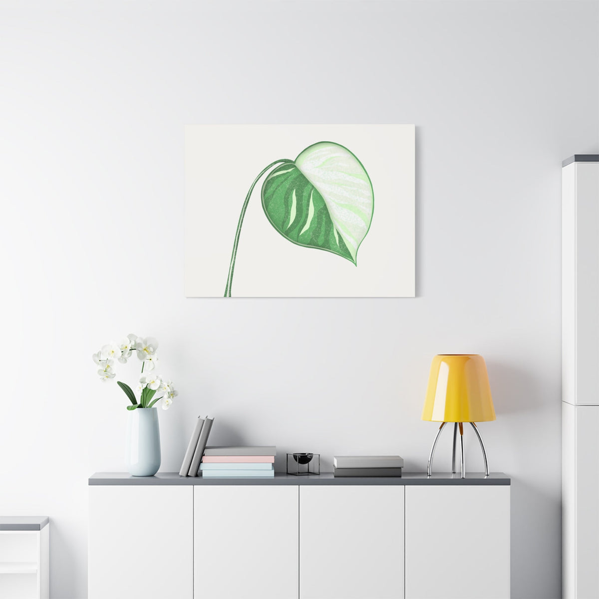 Monstera Albo Canvas Print – Botanical Wall Art