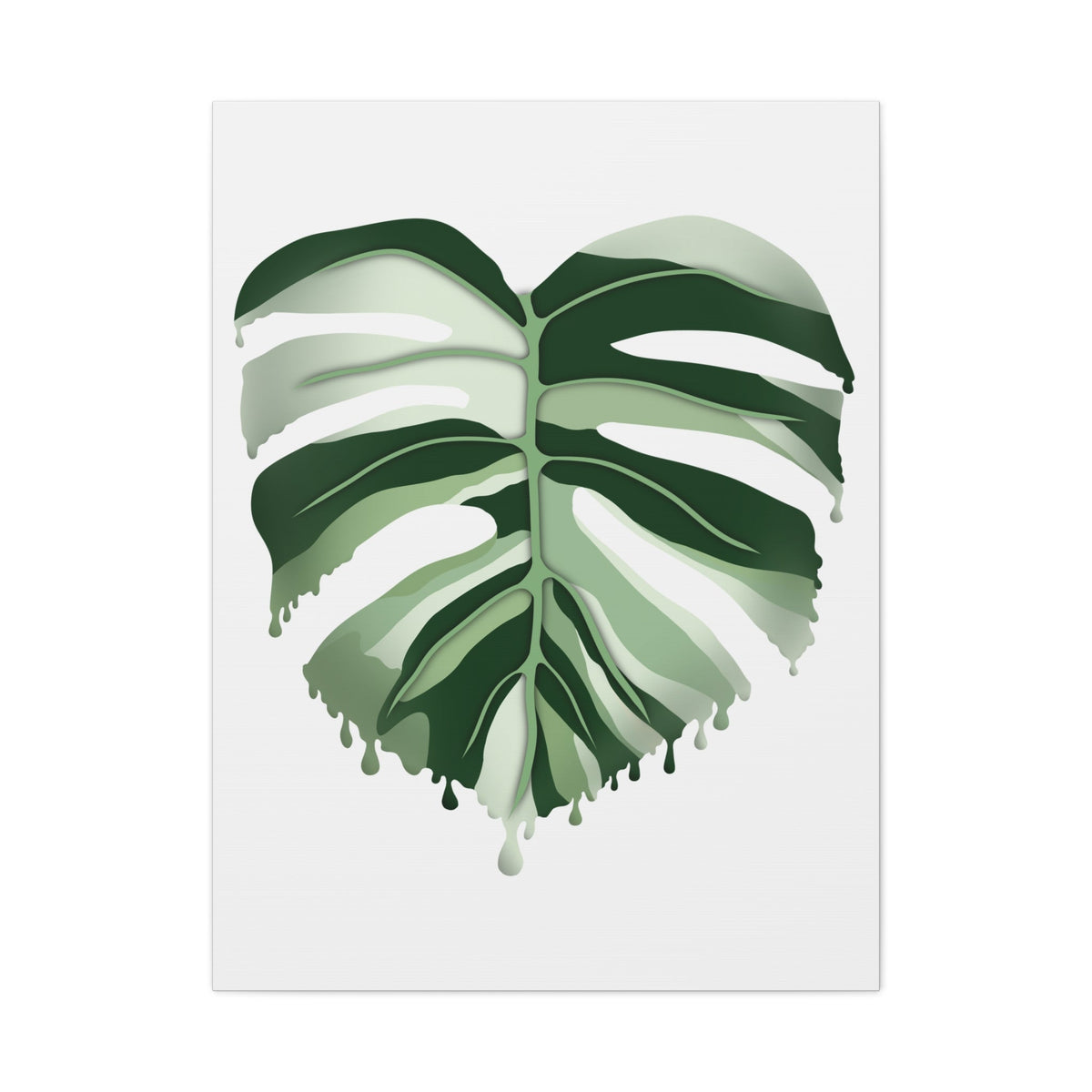 Melting Monstera Albo Canvas Print – Botanical Wall Art, view 13