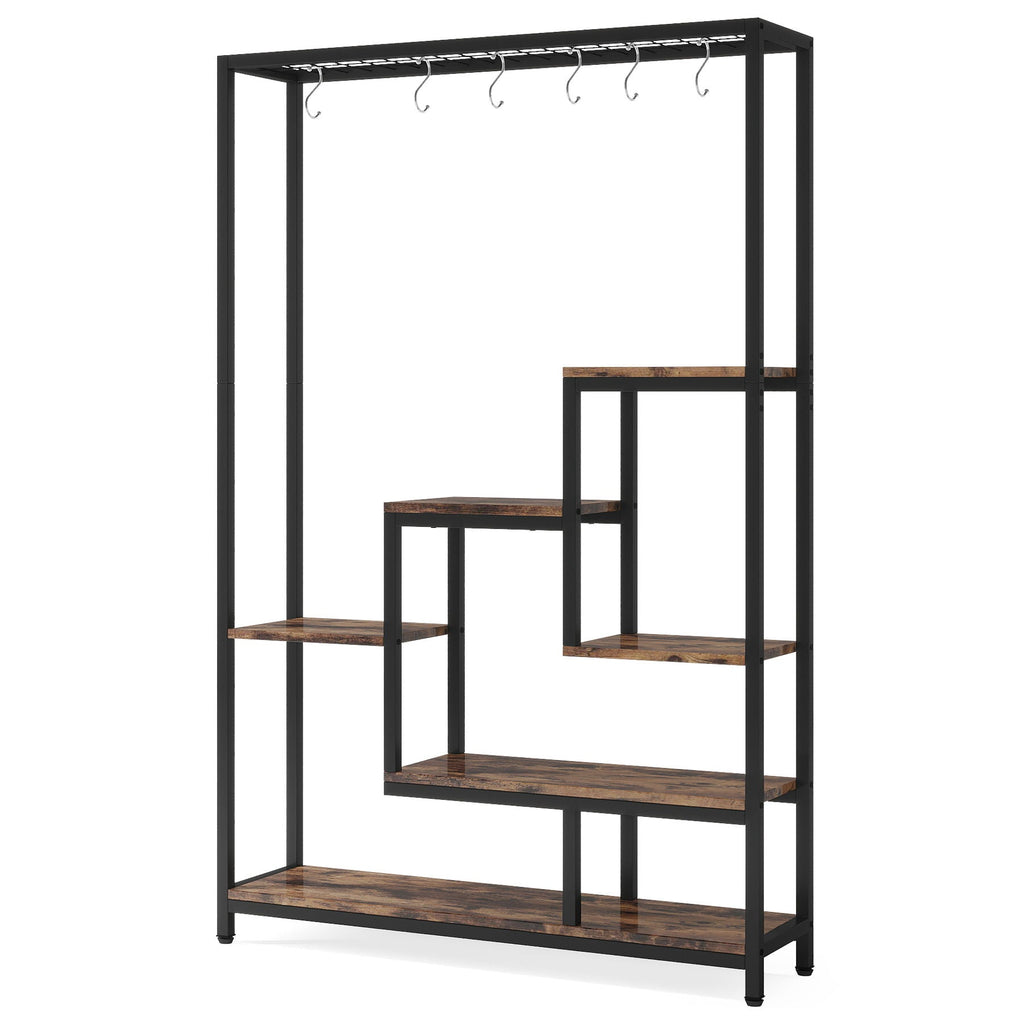 5-tier ladder plant stand with 6 hooks