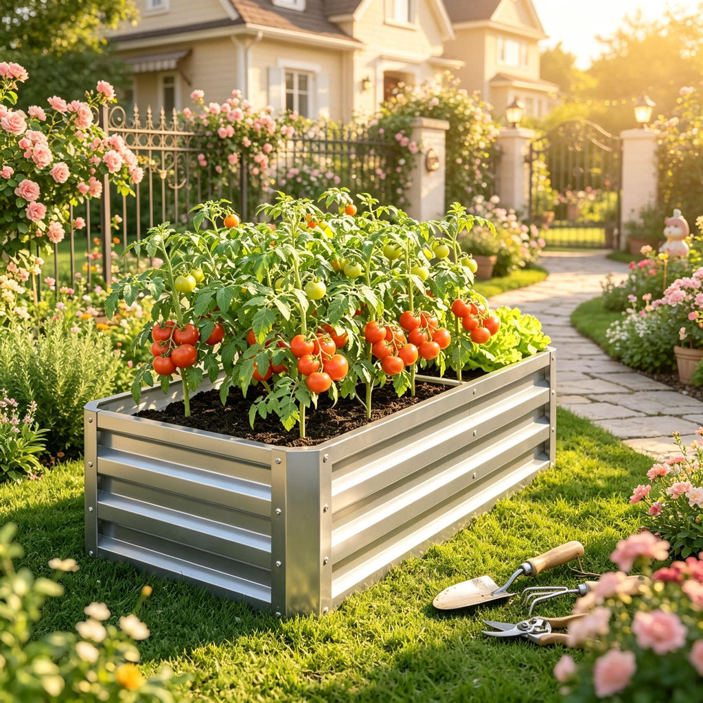 Galvanized Raised Garden Bed, 4' x 2' x 1', view 6