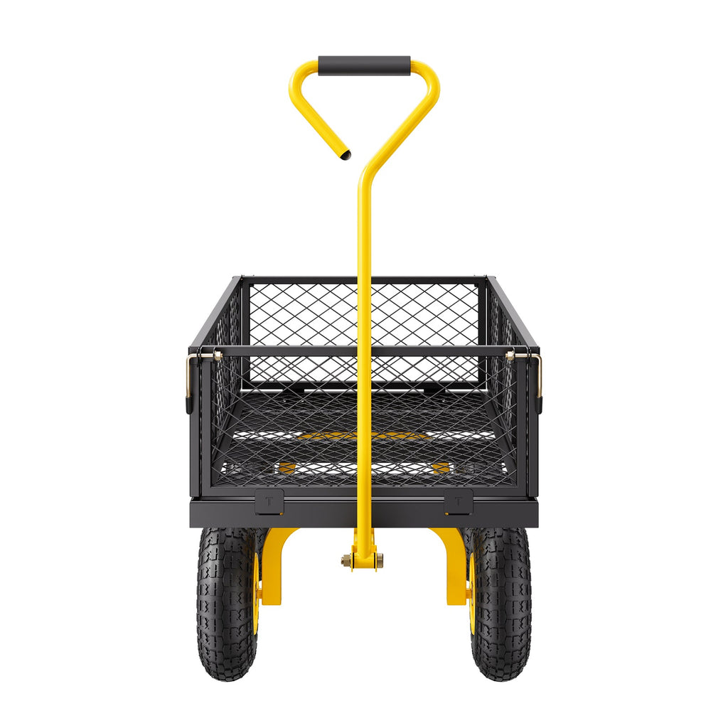 900 Lbs Heavy Duty Steel Garden Cart with Removable Sides - Green, view 6