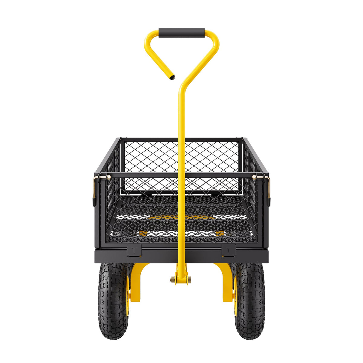 900 Lbs Heavy Duty Steel Garden Cart with Removable Sides - Green, view 6