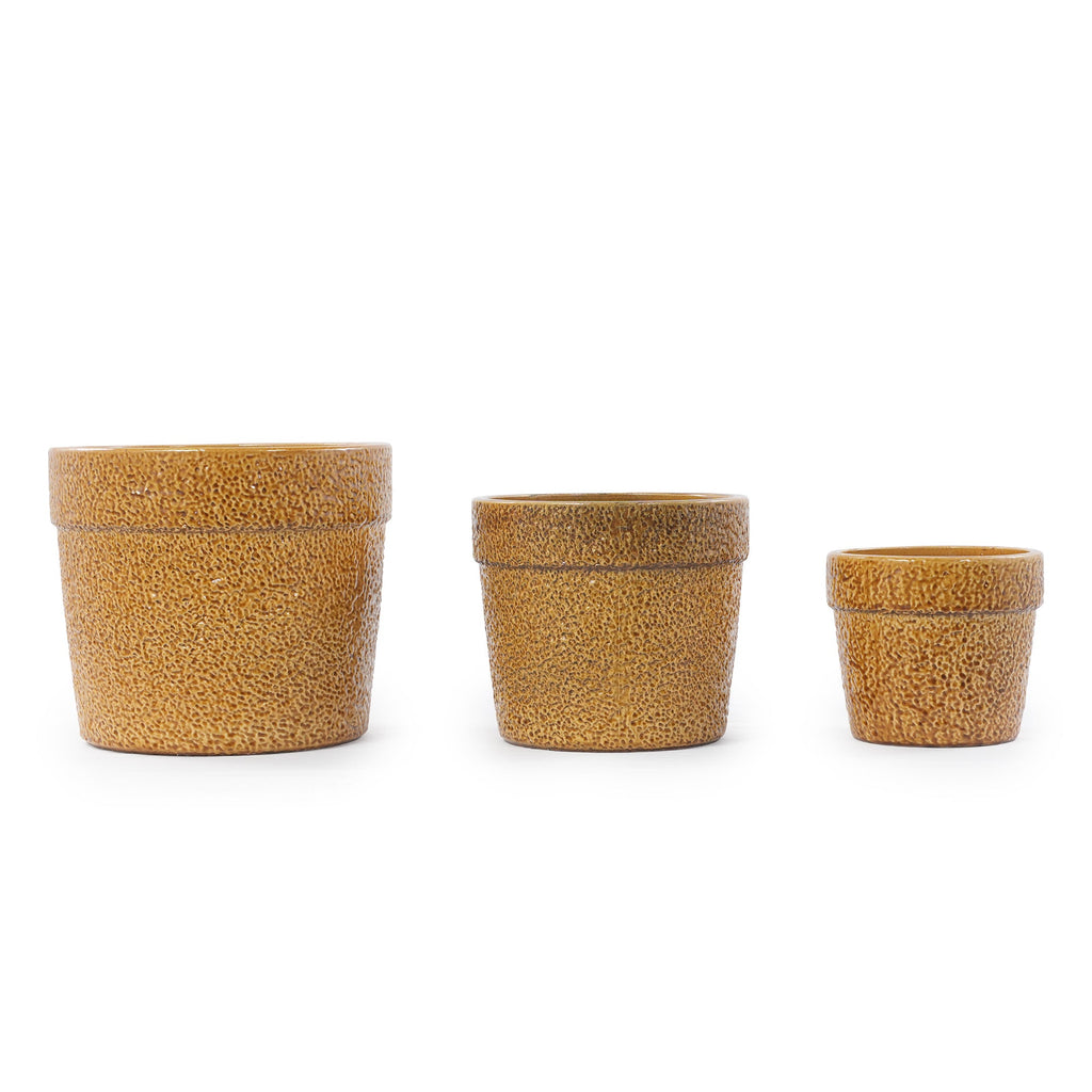 Handmade Ceramic Planter Set of 3, view 4
