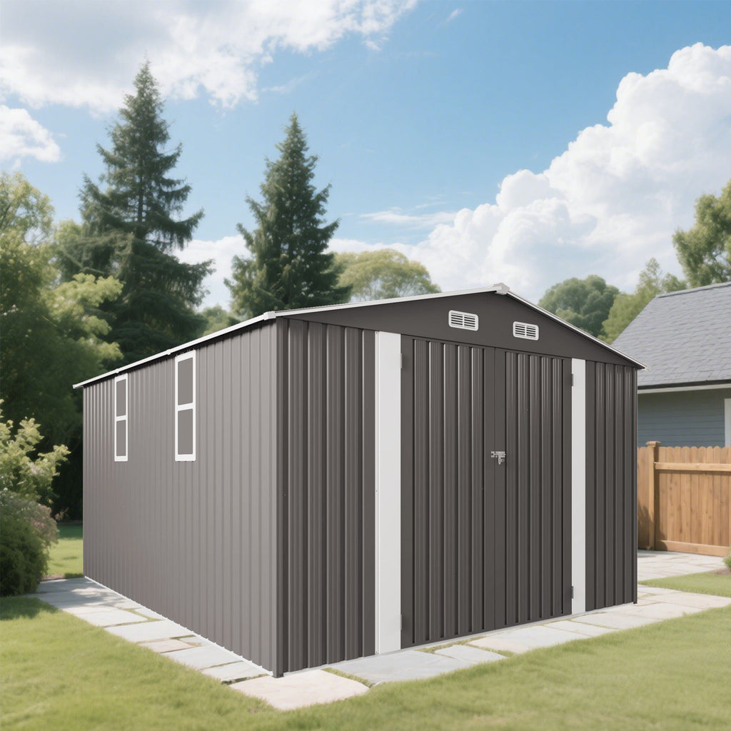 Large Outdoor Storage Shed With Lockable Door, Air Vent, view 3