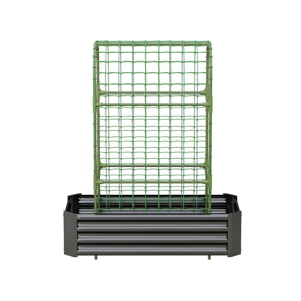 2-in-1 Raised Garden Bed with Trellis - 4x2x1 Ft Outdoor Planter, view 10