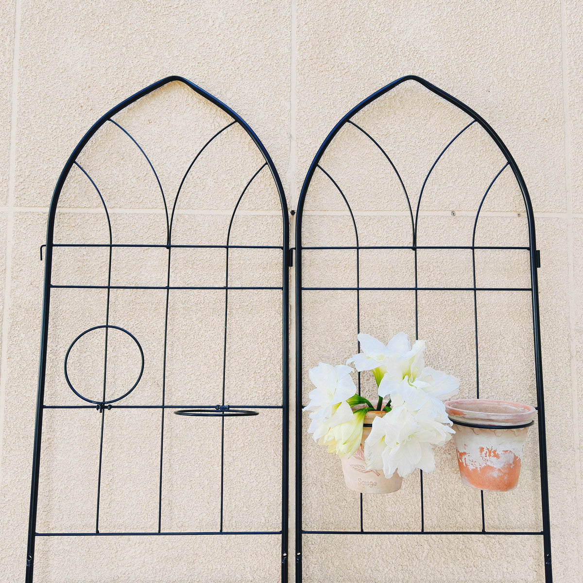 4 Pack Rustproof Iron Garden Trellis Panels, view 8