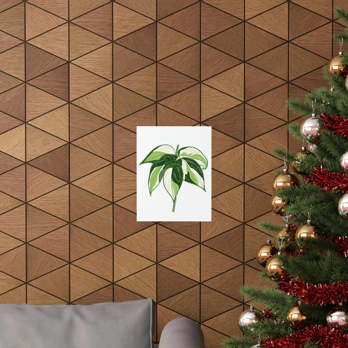 Philodendron Cream Splash Botanical Print – Unframed Wall Art, view 12