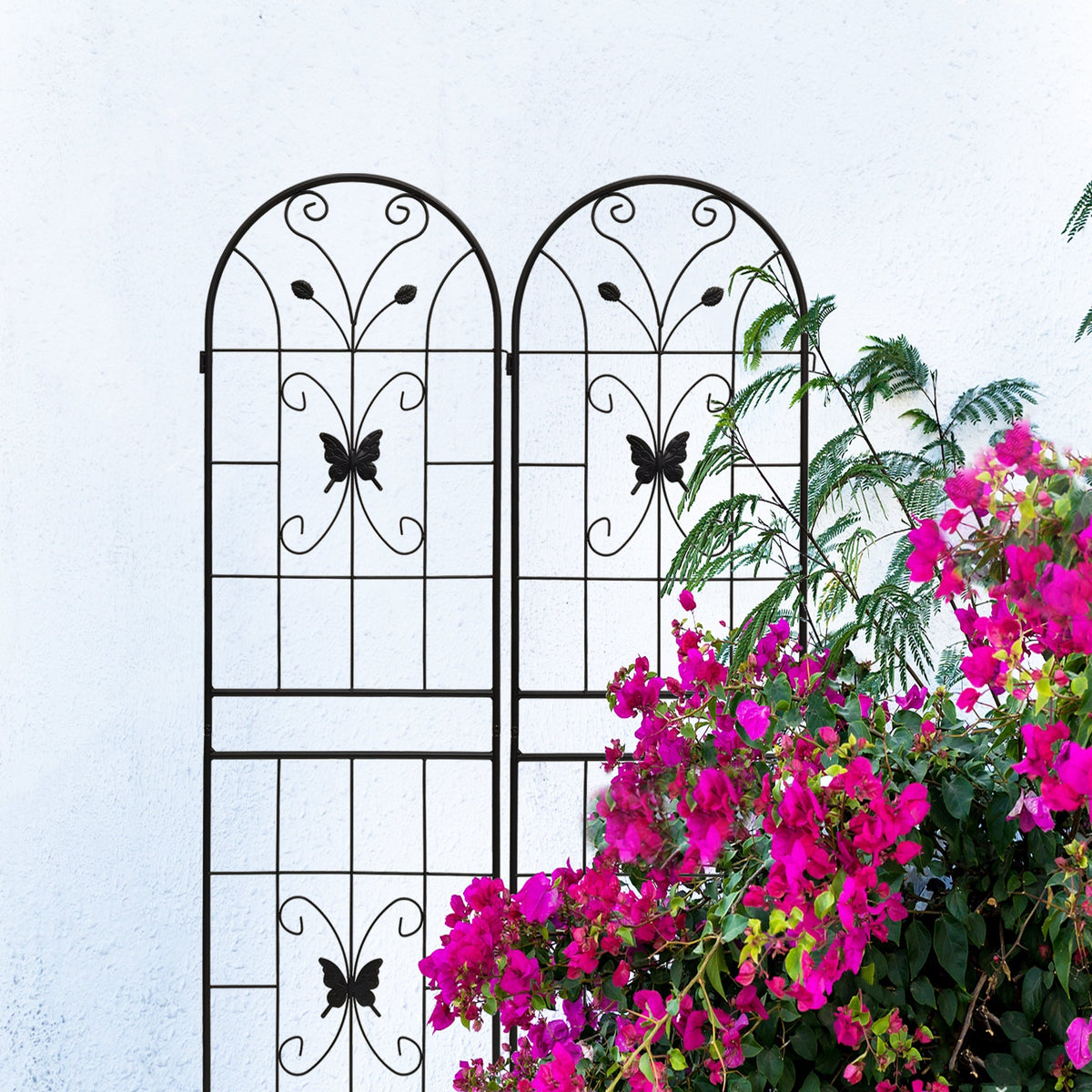 2 Pack Metal Garden Trellis 71" x 19.7" Rustproof Outdoor Support, view 7