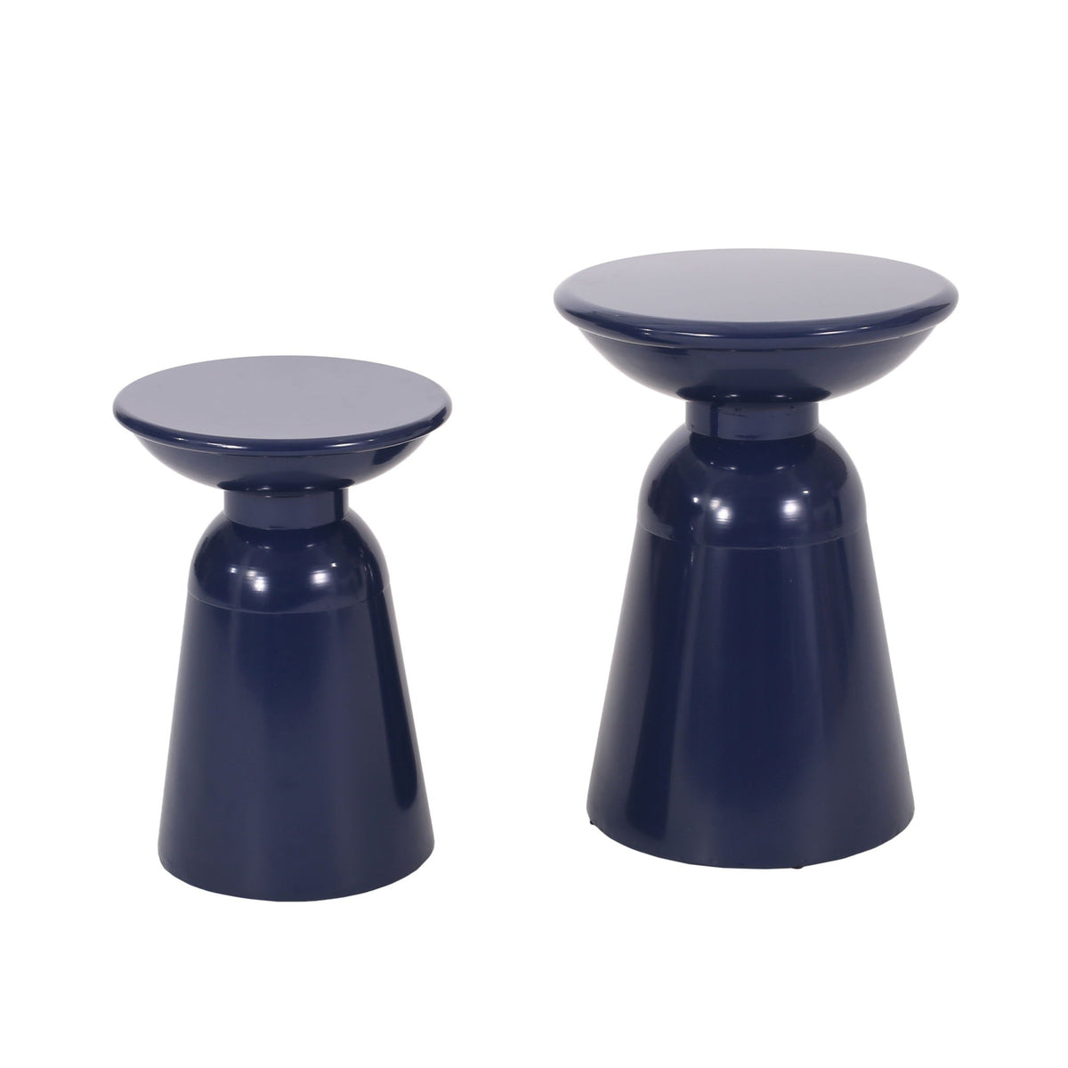 Serenita Outdoor Side Tables With Flared Design (Set of 2), view 3