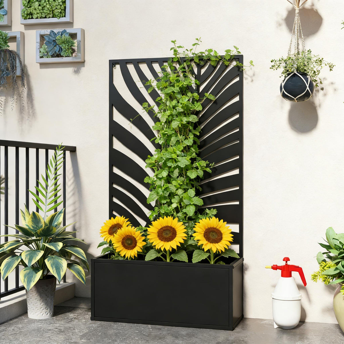 Freestanding Plant Bed, Wall Mounted Flower Bed, Raised Garden Bed, view 3
